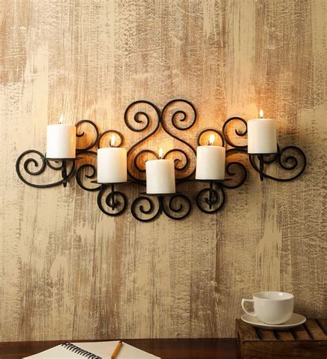 wall hanging candle holders metal